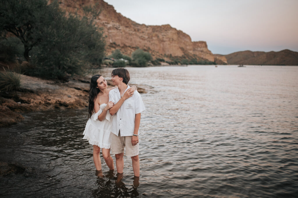 Saguaro Lake Engagement Photos