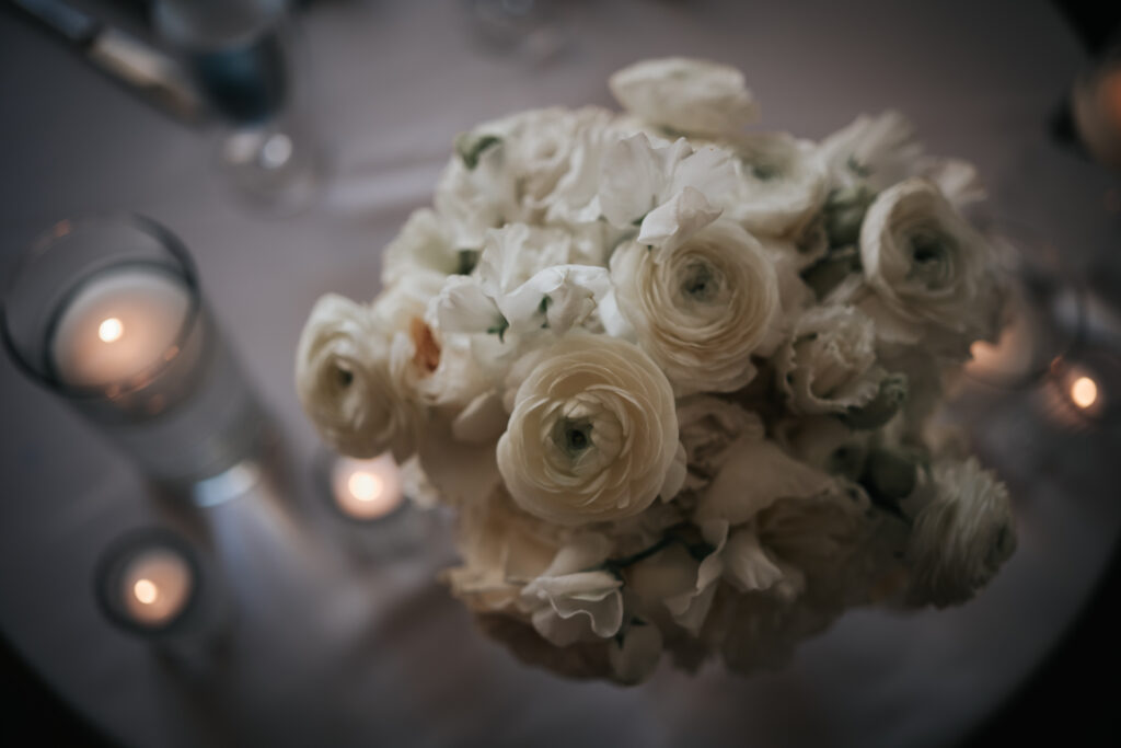 florals and table details by Tara Leclaire, Flora by Hannah and The French Eclectic at a Rice Mill wedding in Charleston SC