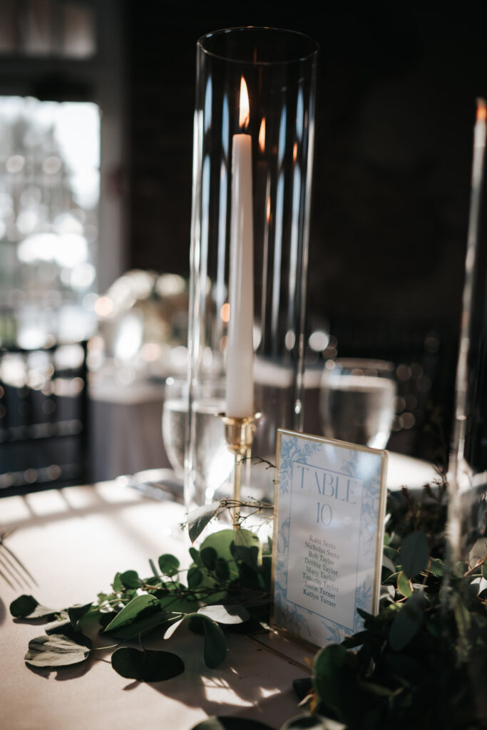 florals and table details by Tara Leclaire, Flora by Hannah and The French Eclectic at a Rice Mill wedding in Charleston SC